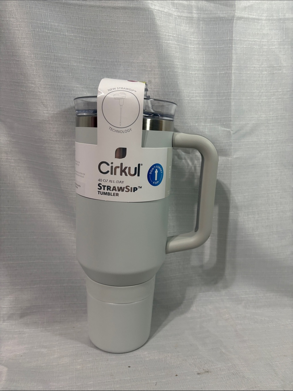 Cirkul StrawSip 40 oz Tumbler – Light Gray